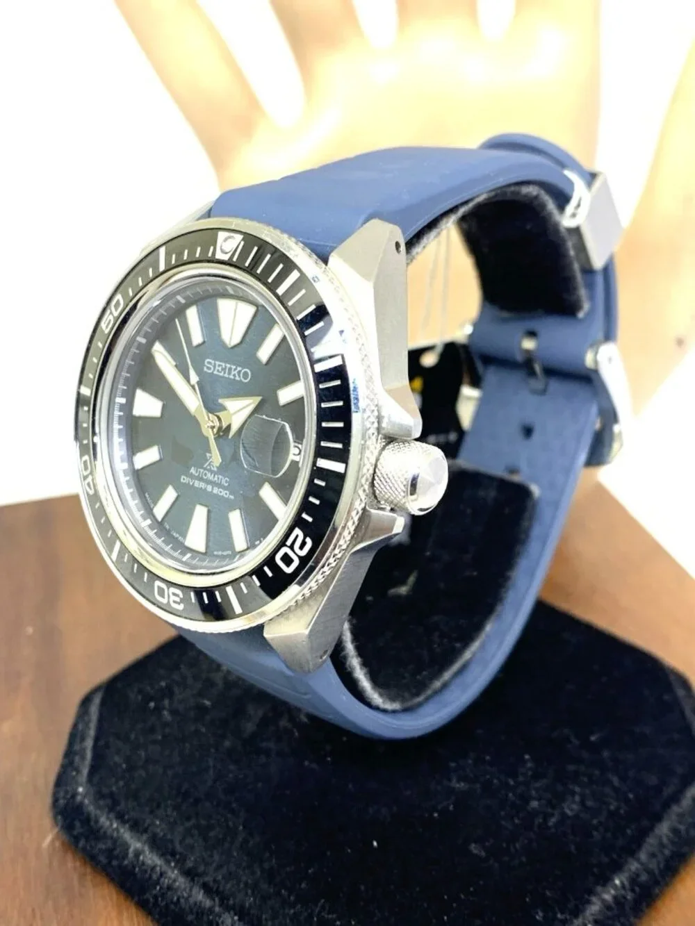 Seiko Prospex King Samurai Men's Watch SRPF79 Automatic Blue Dial Rubber 44mm